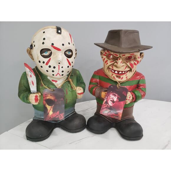 Jason Freddy Krueger Blow Mold Lawn Gnome Halloween Decor Morbid Enterprises - Picture 1 of 9